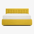 Кровать Perrino Альта (Triniti yellow, 140х190, ножки 5 см хром, решетка Стандарт, без ящика, дно Нет)